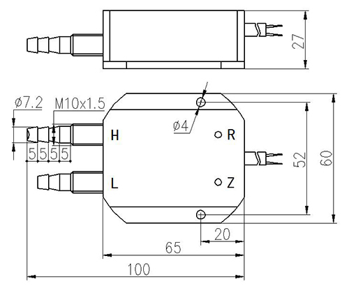 PTL802尺寸图 PTL802尺寸图